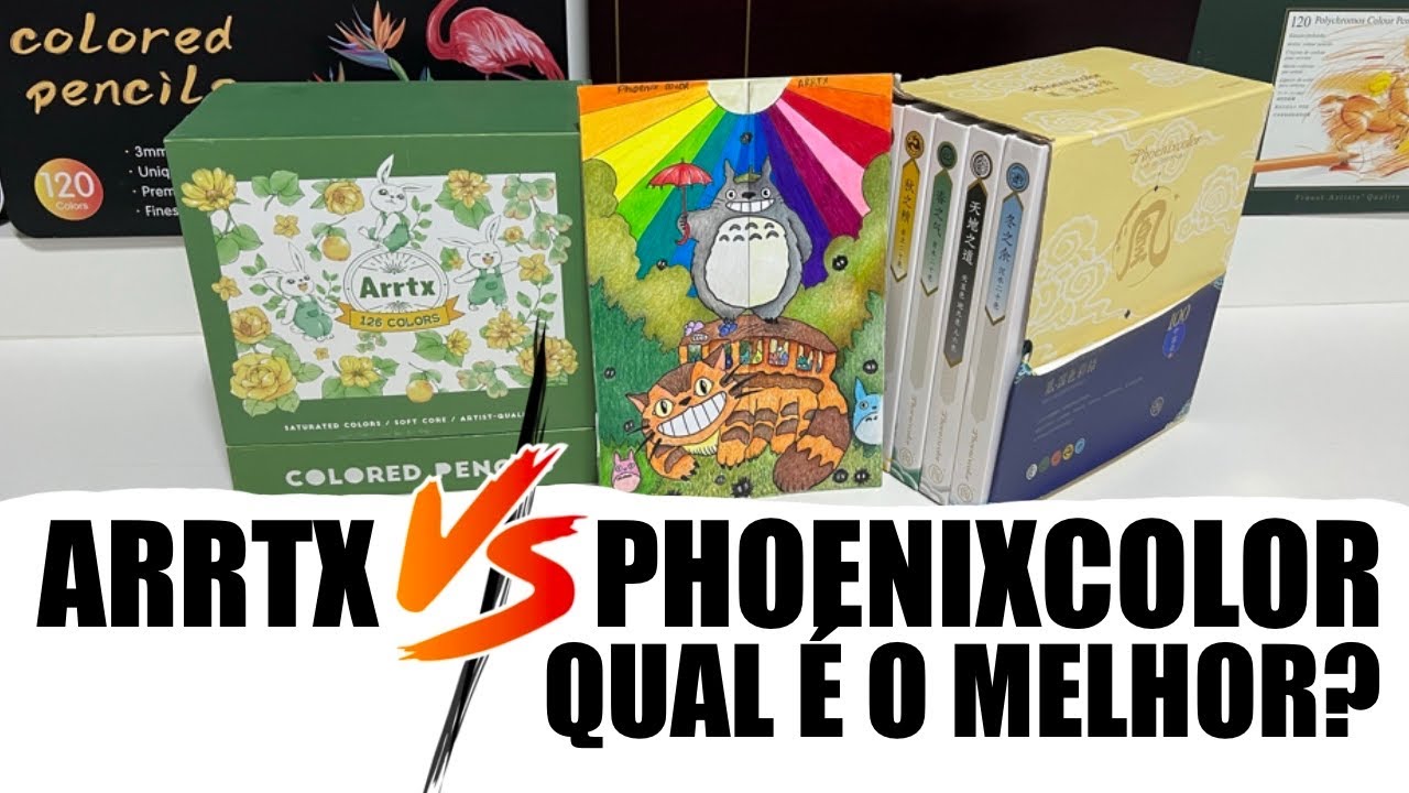 LÁPIS DE COR ARRTX E PHOENIXCOLOR | QUAL É O MELHOR ? DICAS DE LÁPIS DE COR BOM | BATALHA DOS LÁPIS