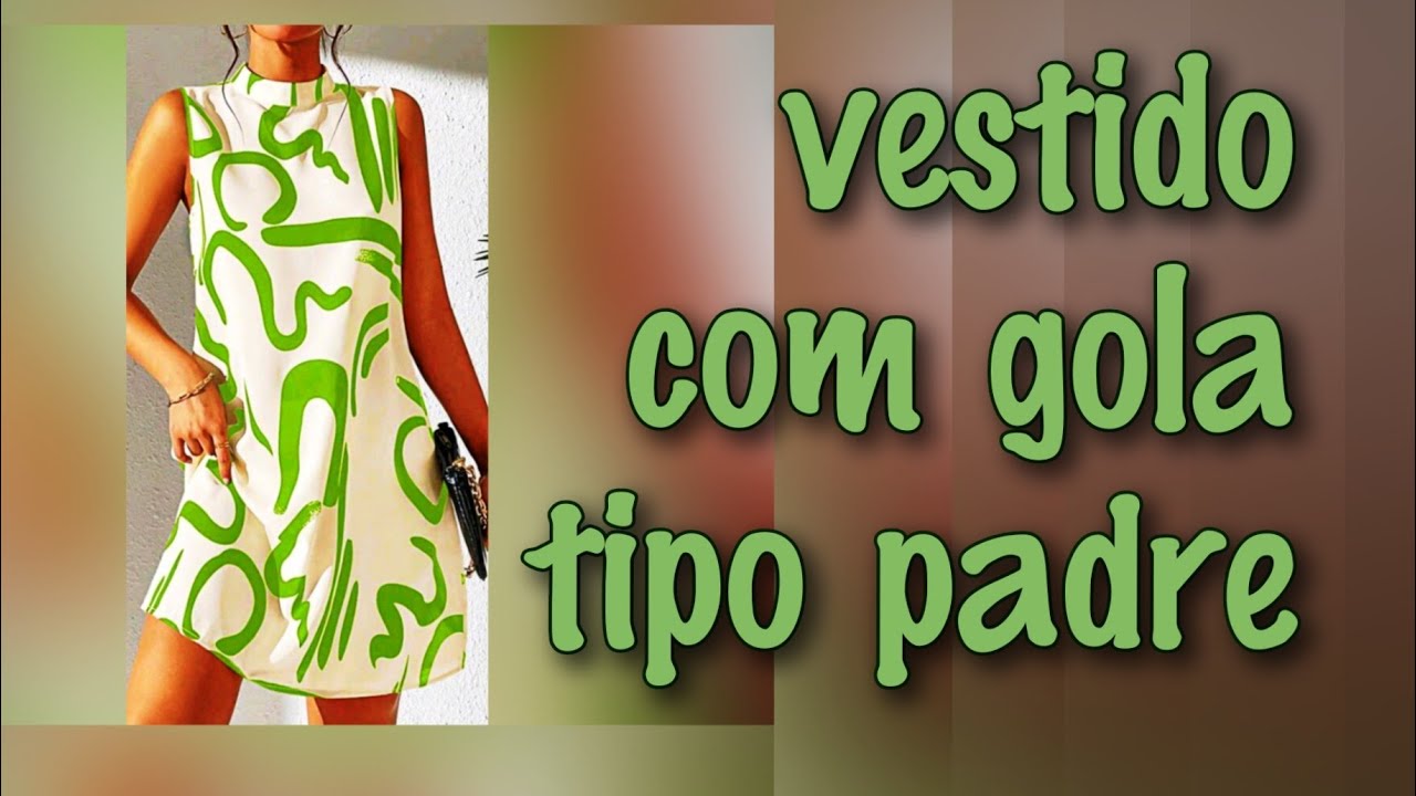 MOLDE DE VESTIDO GOLA ALTA (TIPO PADRE)