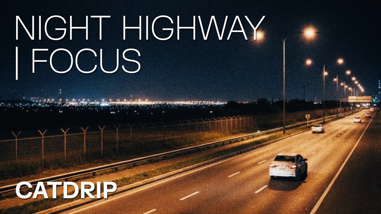 Night Highway & Jet Sounds for Focus (1 Hour) | Suvarnabhumi Airport Ambience