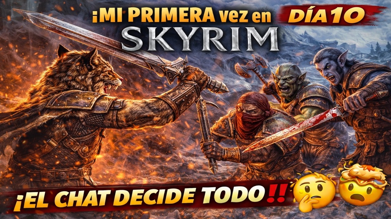 🔥 Mi PRIMERA vez en Skyrim | Día 10 – El CHAT DECIDE TODO ‼️🤯🤯