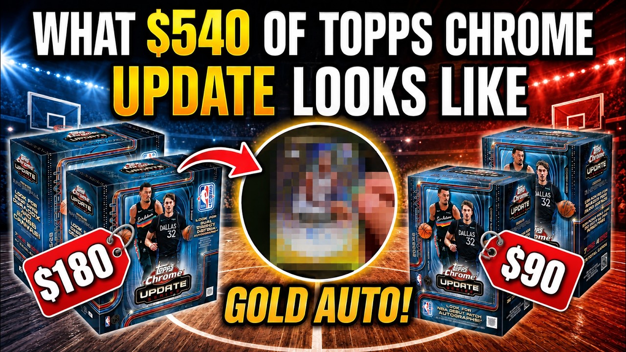 ЗОЛОТОЙ АВТОГРАФ! Обзор мега- и бластер-боксов Topps Chrome Update Basketball сезона 2025-26!