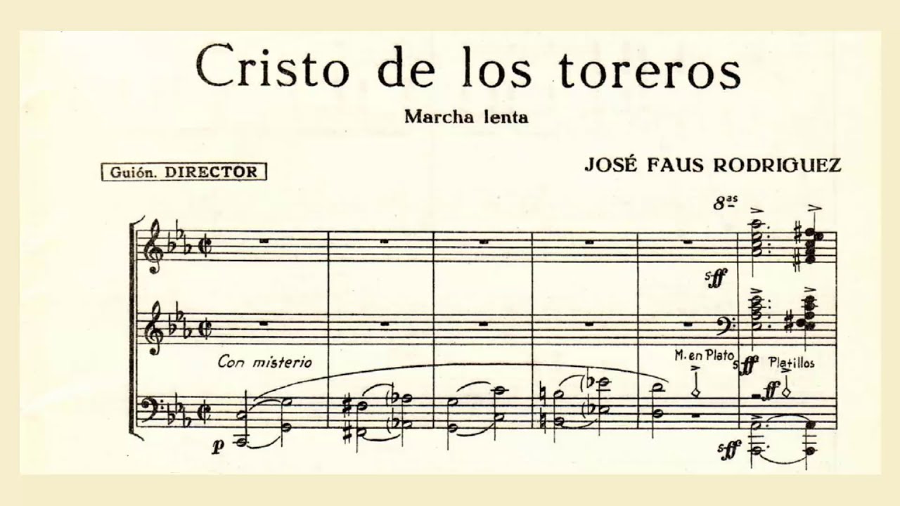 Cristo de los Toreros (José Faus Rodríguez) - Partitura