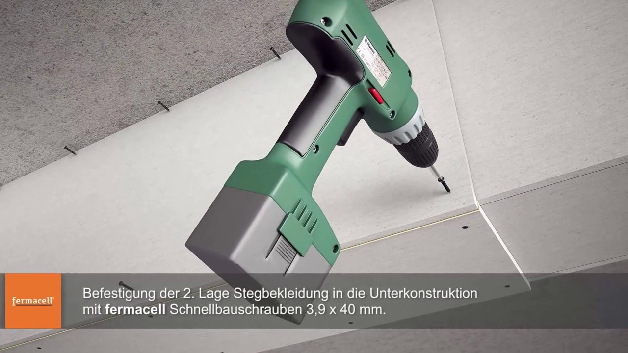 Mehrlagige Trägerbekleidung mit fermacell Gipsfaser-Platten gem. DIN 4102