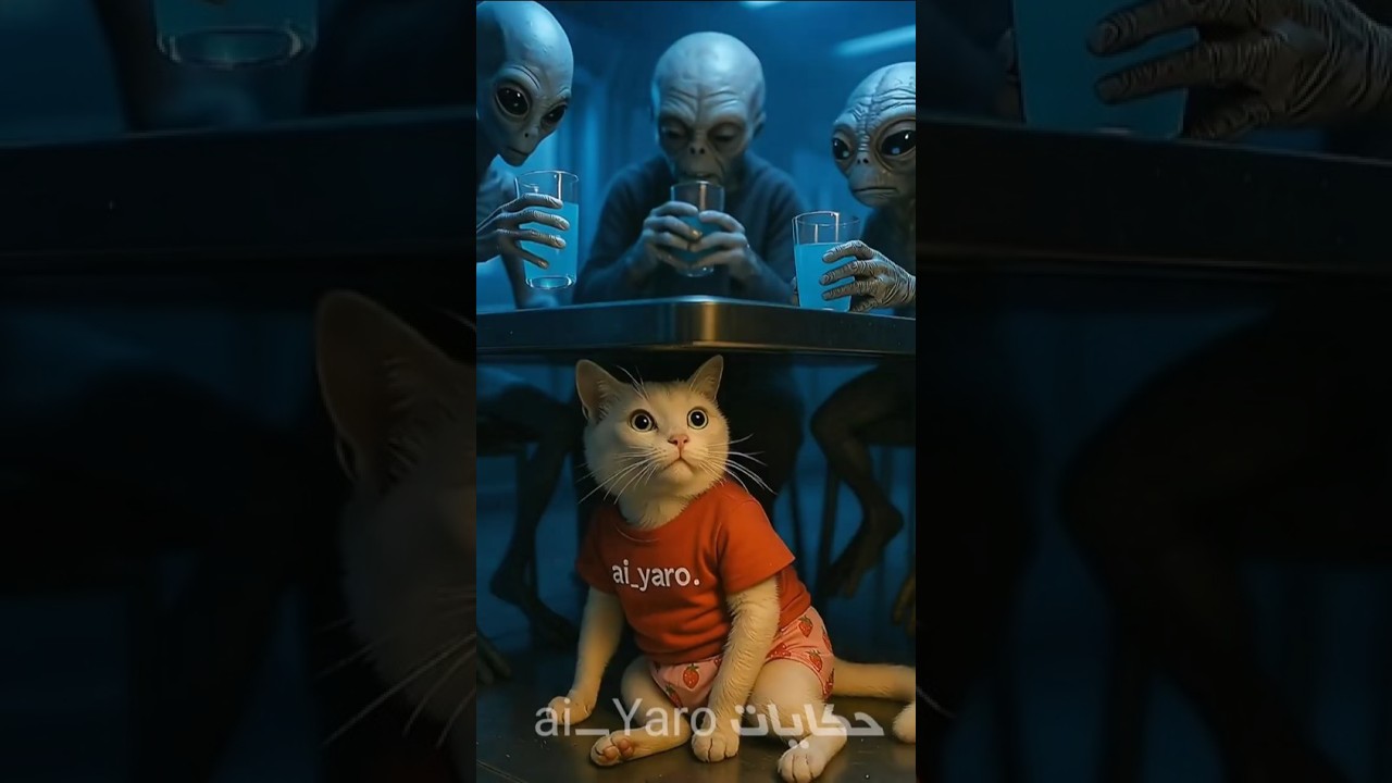 #bulun شوف الفضائين عملوا ايه مع ابو بسبوس 💔😱#shorts #cat #ai #viral