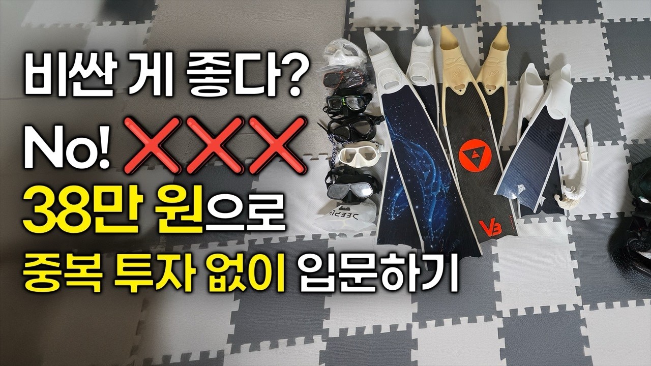 프리다이빙 입문 추천 장비 소개🤿 | 최소비용으로 중복투자 ❌ | 가성비 마스크 스노클 롱핀 총정리💸