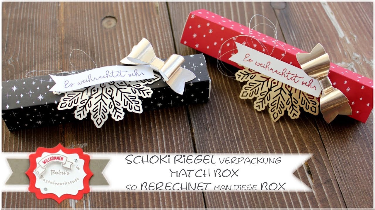 Schokoriegel Verpackung - Gastgeschenk  - Match Box mit Produkten von Stampin´Up! - Anleitung