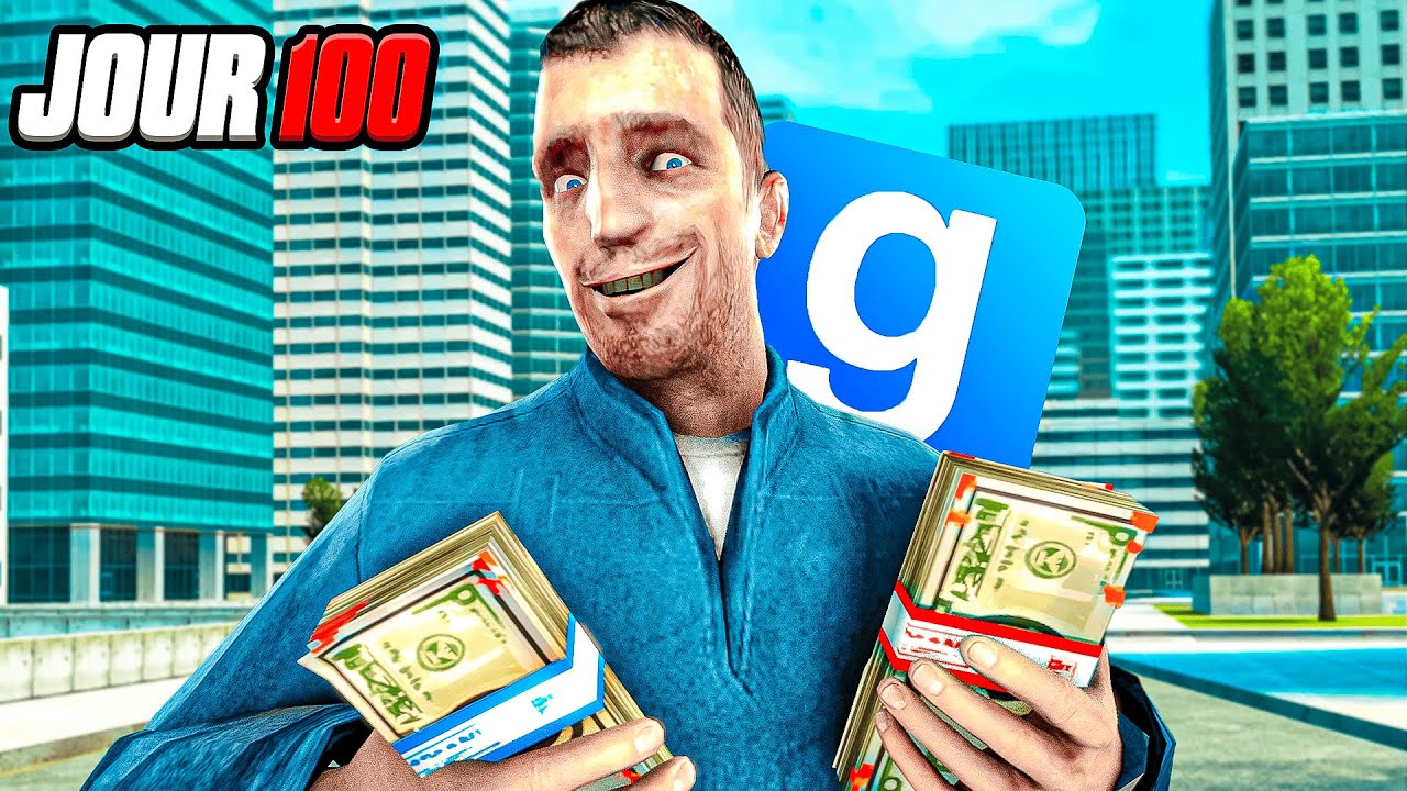 100 JOURS POUR DEVENIR RICHE 🤑 (C'est une galère) | Garry's mod DARK RP