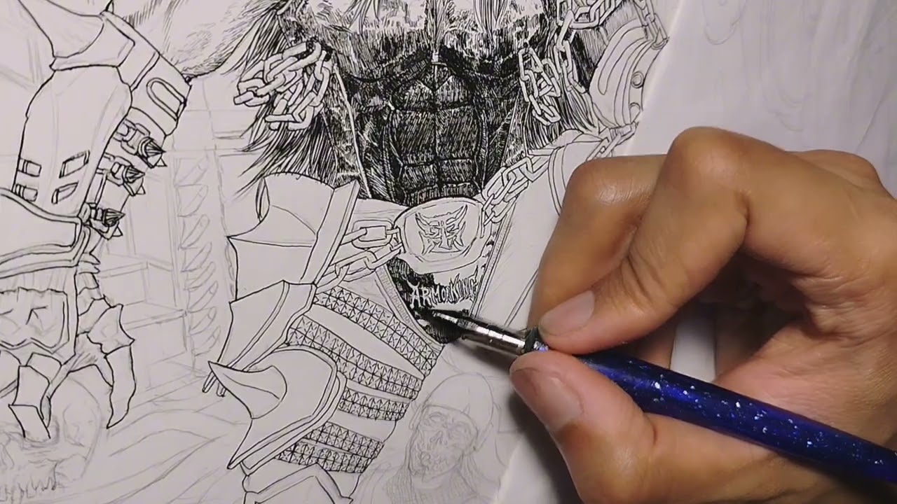 Inking Armor King from Tekken 8