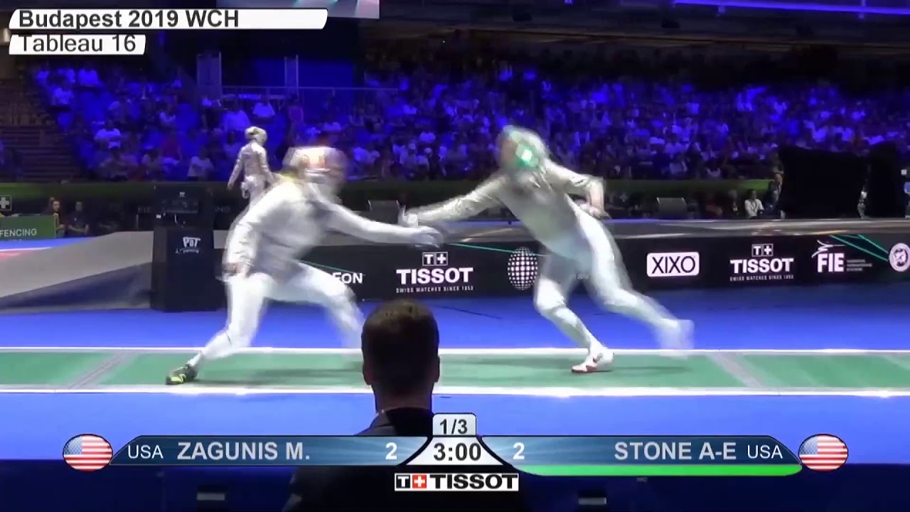 Budapest Worlds SWS 2019 - L16 - Stone USA v Zagunis USA (Commentary)