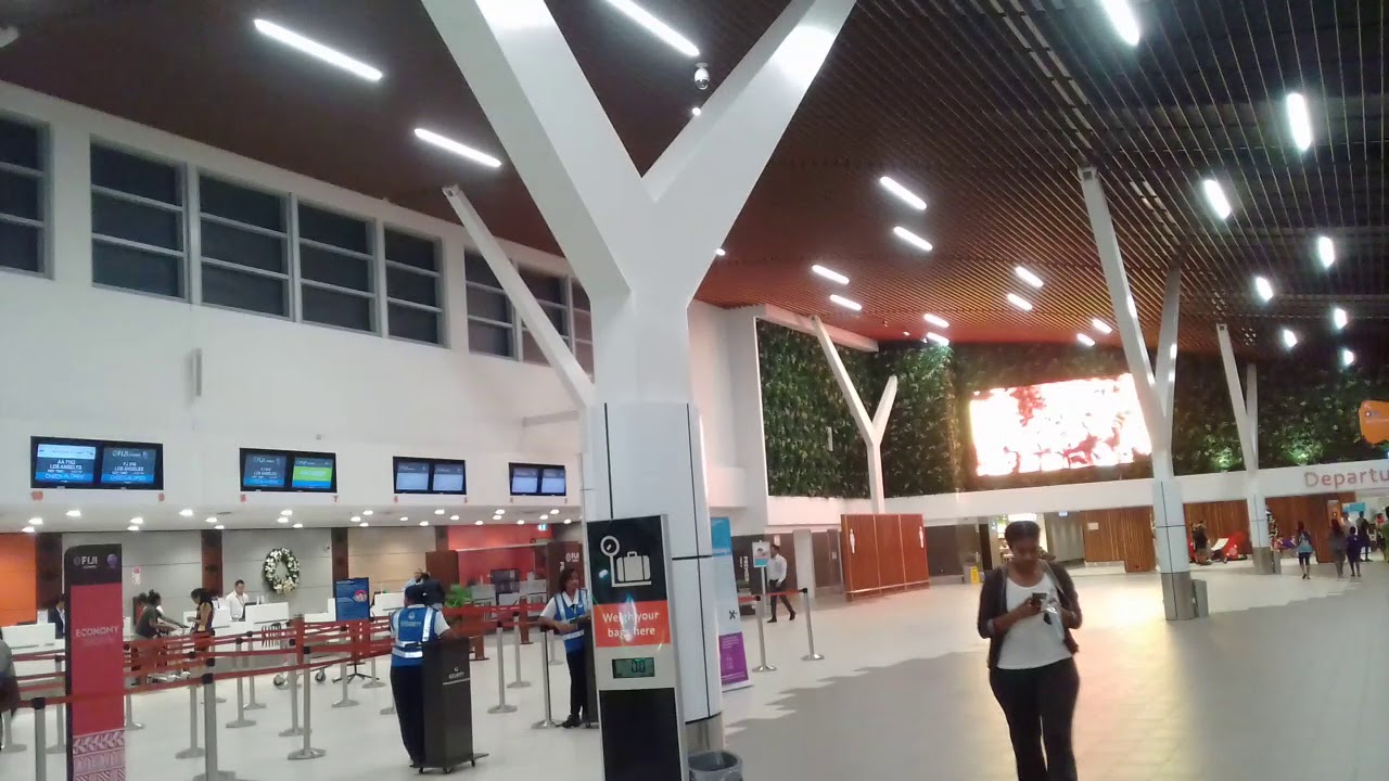 The inside of the nadi international airport in fiji