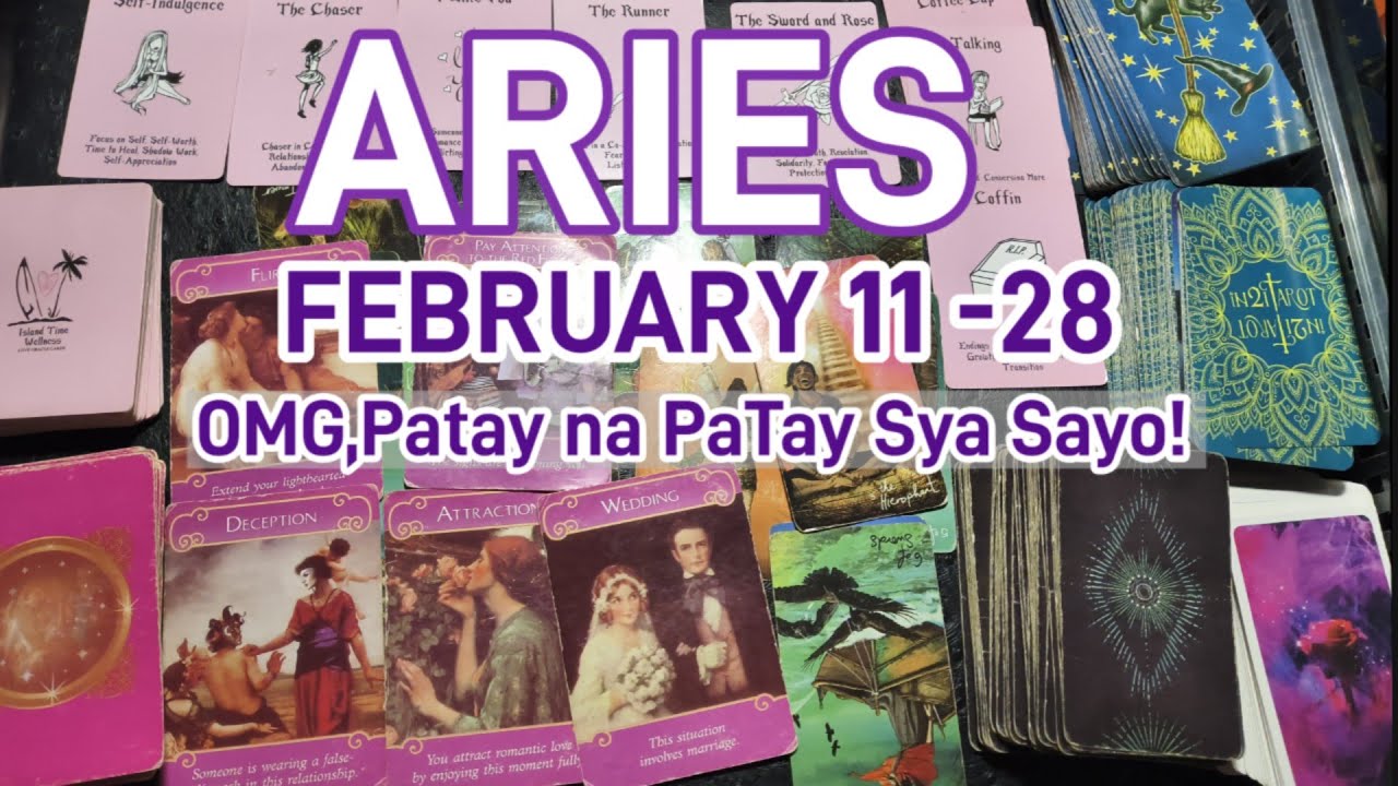 ARIES FEBRUARY 12-28 TAROT PREDIKSYON:OMG,FUNNY CHINICHASE MO PRO TUMATAKBO KA,PAG ANDYAN NA SYA.