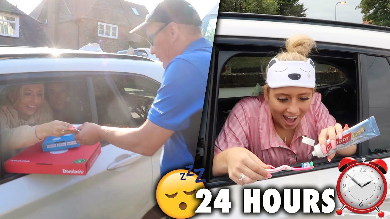 Living in my car for 24 HOURS!!!  😱😭 *and this is what happened* | Saffron Barker