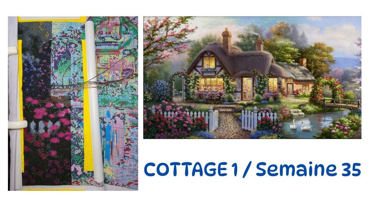 Cottage 1 / Semaine 35 #crossstitch #pointdecroix