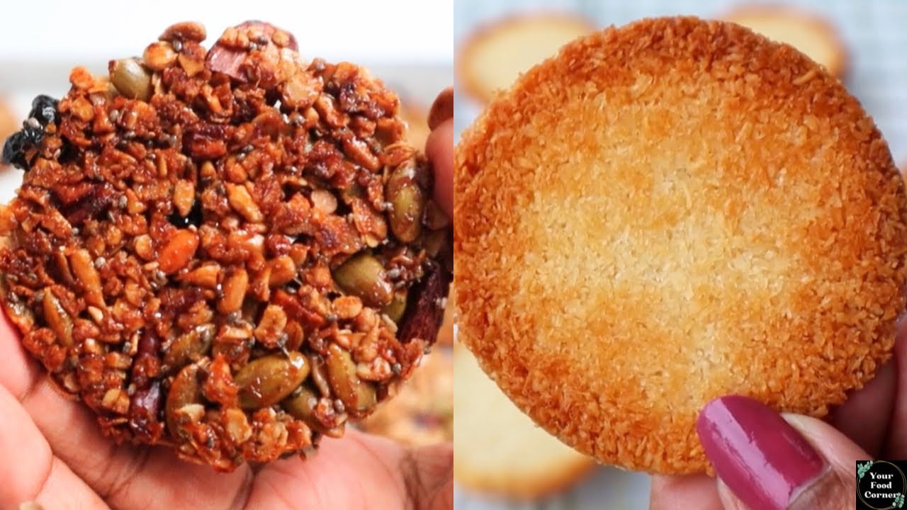 2 INGREDIENT!!  SUPER CRUNCHY snacks! NO Sugar & Flour! The Best Healthy & Quick Gluten-Free Snacks!