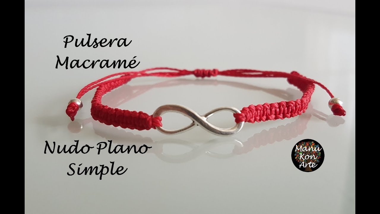 DIY Tutorial Pulsera de Macram&eacute; Nudo Plano Simple