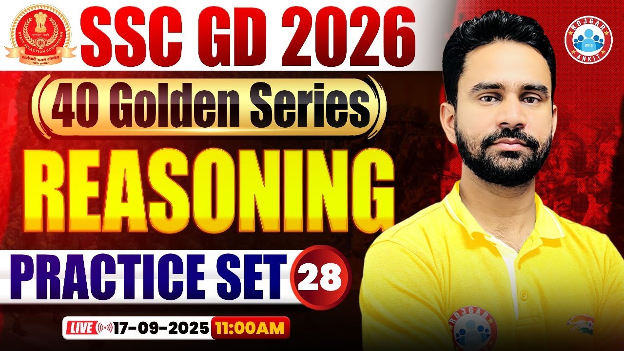 SSC GD Reasoning Classes 2026 | SSC GD Reasoning Practice Set 28 | SSC GD Reasoning Golden Series
