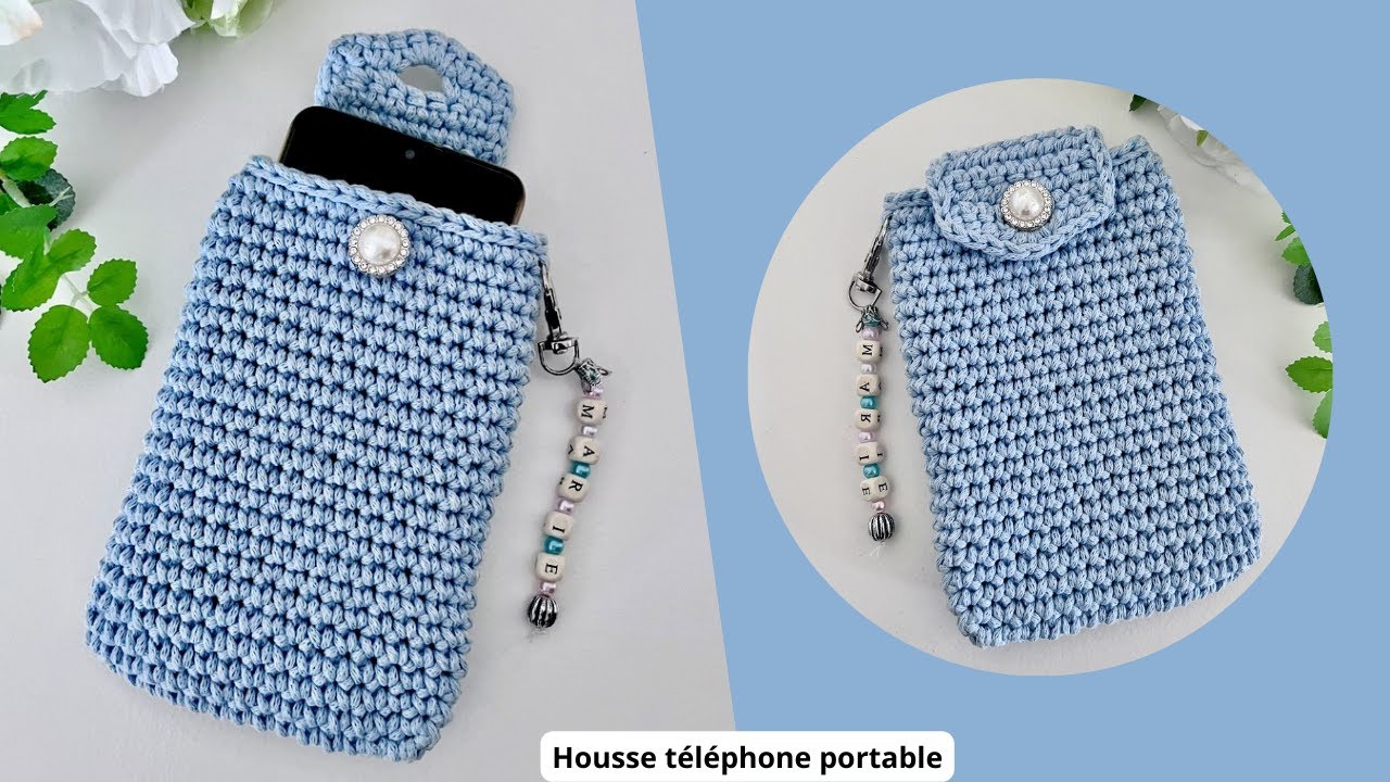 Comment faire une HOUSSE pour TELEPHONE PORTABLE 🧶Fil TRICOTON 🧶/ Simple et rapide / Tout niveau