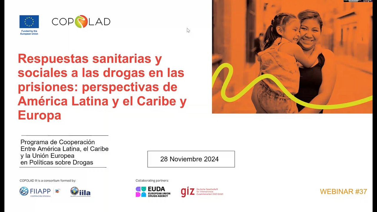 EUDA webinar: Responses for drugs in prisons — implications for Latin America, Caribbean and Europe