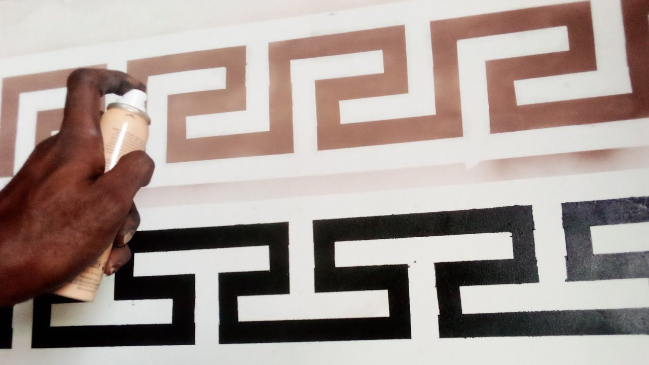 How To Create Versace Wall Painting Design. | Step by Step Versache simple masking tape ideas.