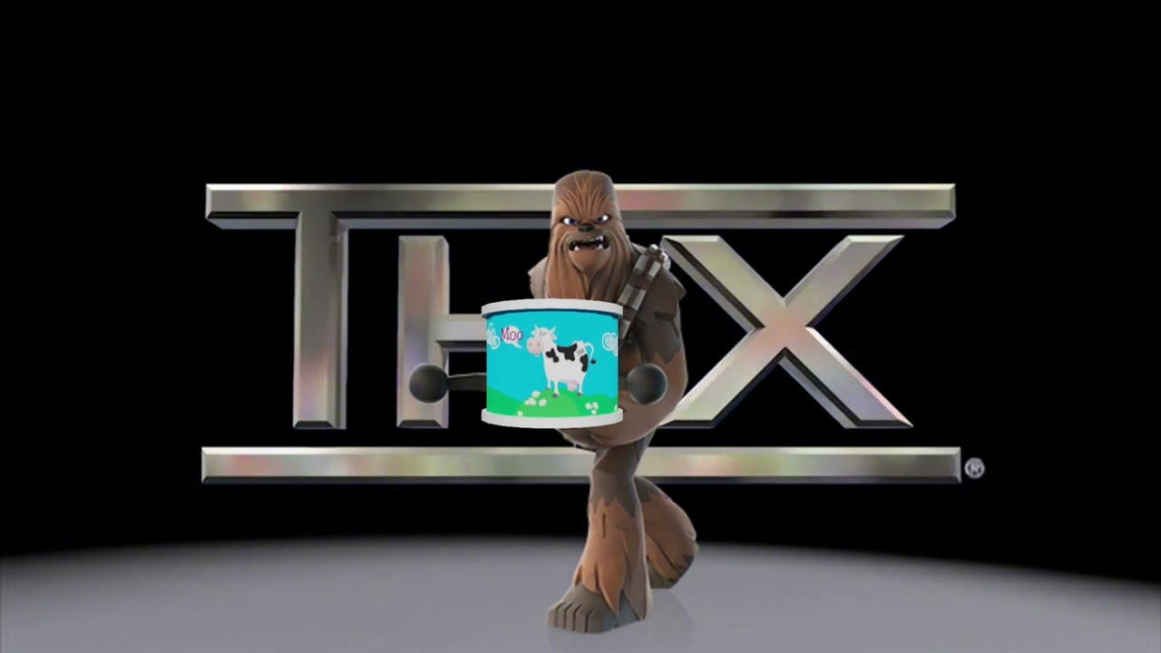 THX Trailer: Chewbacca plays with a moo can (a callback to Tex 2: Moo Can)