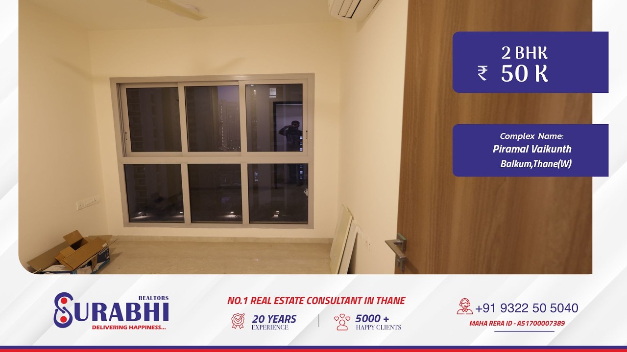 🏡✨ 2  BHK Flat in Piramal Vaikunth , Balkum | ₹ 50 K| 554 Sq.ft | Ready To Move
