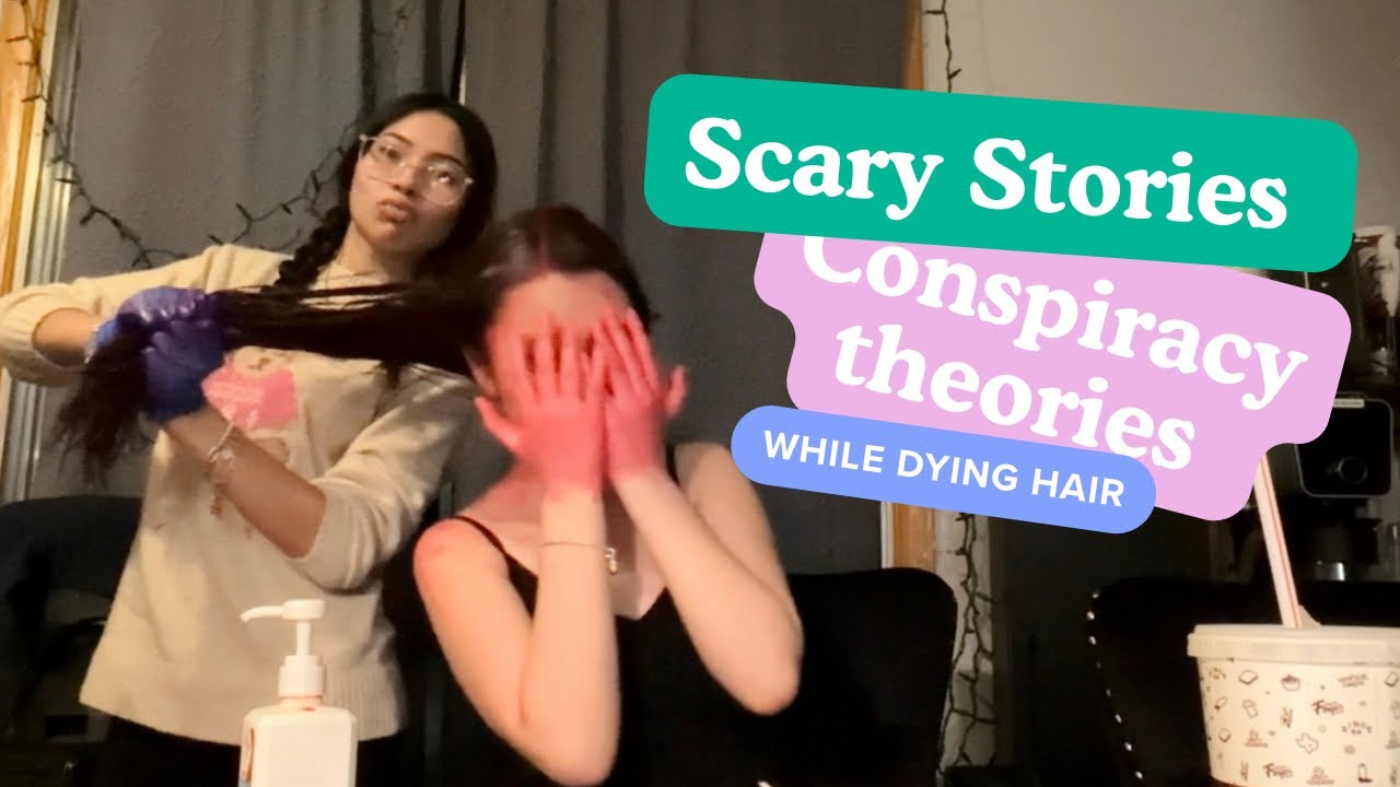 I Dyed My Sister’s Hair With NO Experience While Reading Scary Stories 😭🎨