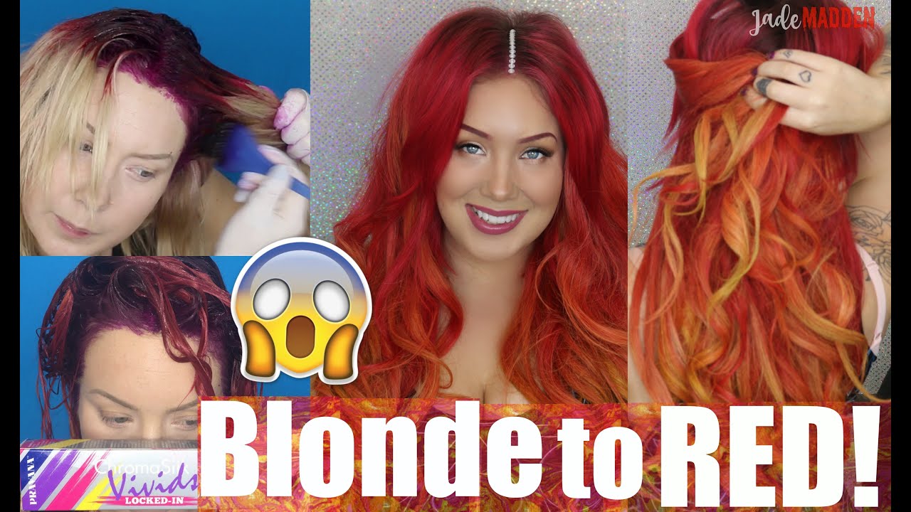 HOW TO - Fire Phoenix Hair Color | FROM BLONDE TO RED!  | Jade Madden