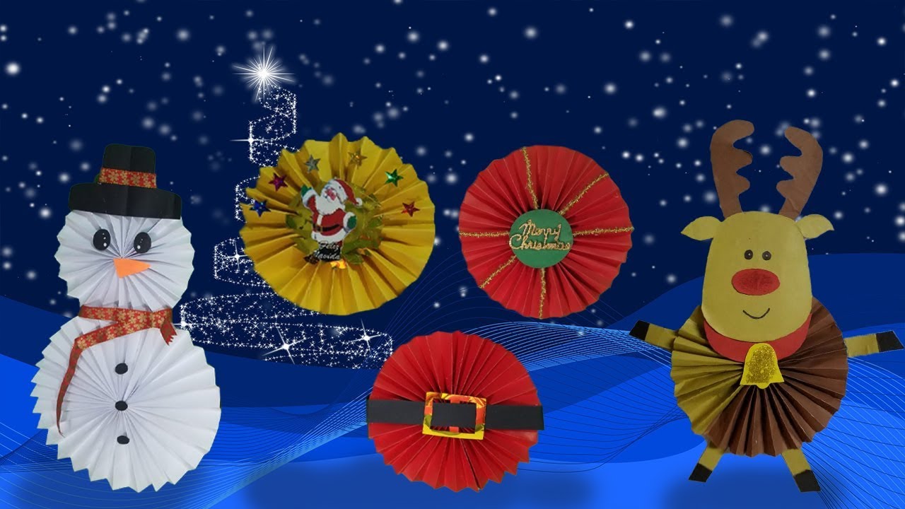 Rosetones navideños hechos con papel