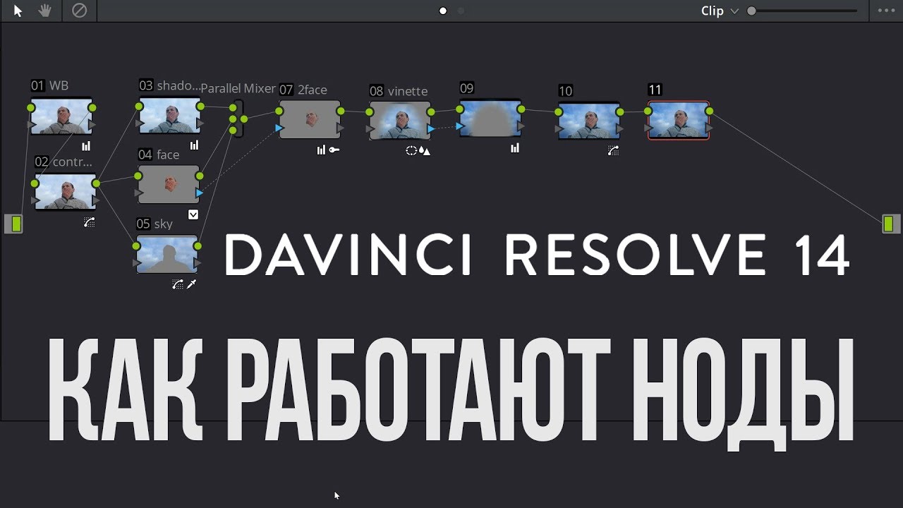 Как работают ноды в DaVinci Resolve
