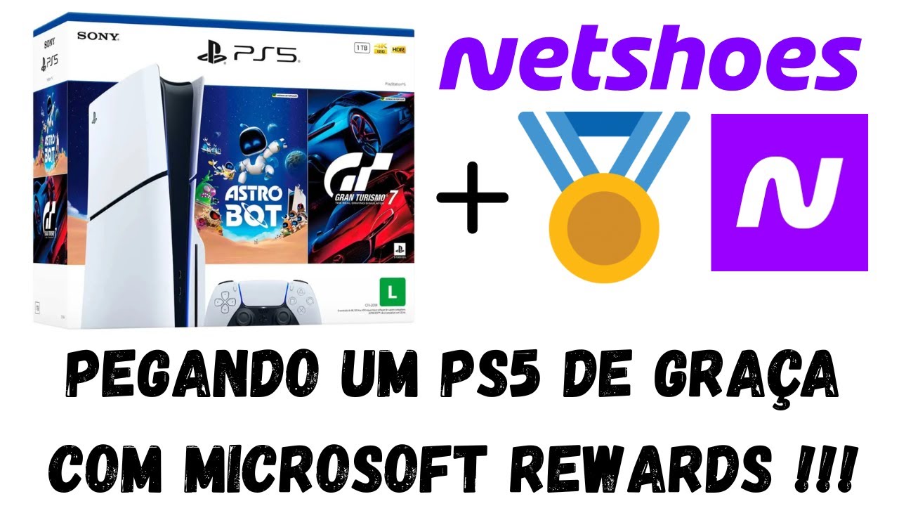 Pegando um PS5 Slim de Graça com o Microsoft rewards !!! + Unboxing