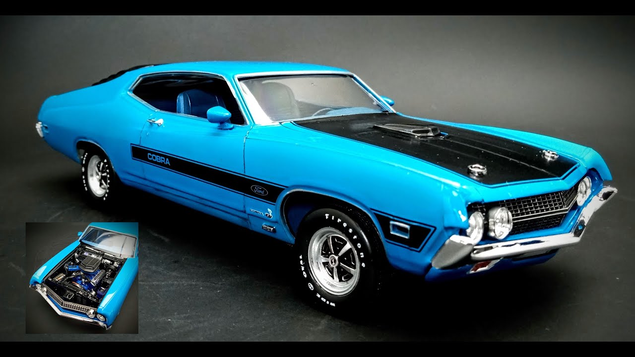 1970 Ford Torino Cobra Jet 429 1/25 Scale Model Kit Build How To Assemble Paint Decal Interior