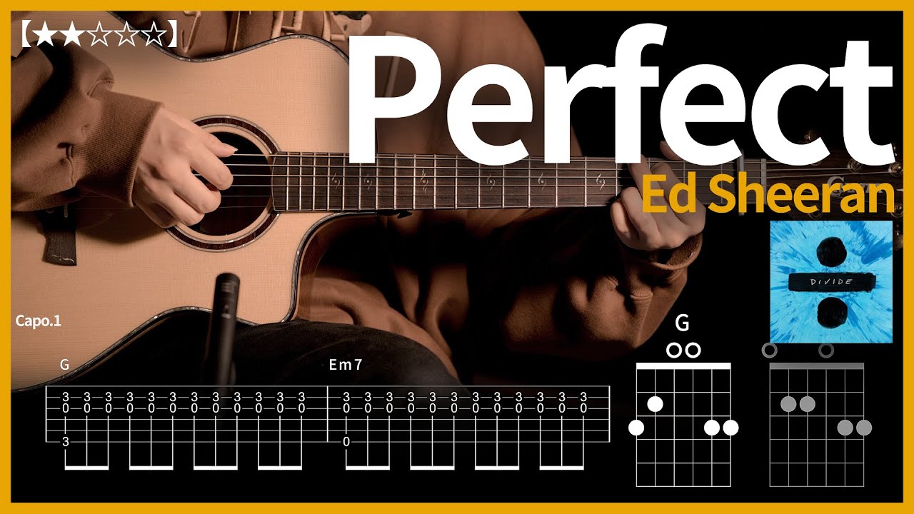 651.Ed Sheeran - Perfect 기타커버【★★☆☆☆】 | Guitar tutorial |ギター 弾いてみた 【TAB譜】