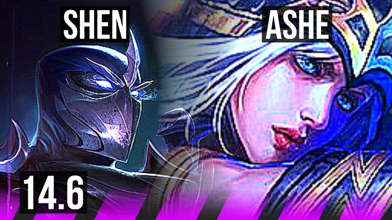 SHEN & Nilah vs ASHE & Varus (SUP) | 900+ games, 8/2/8 | KR Master | 14.6