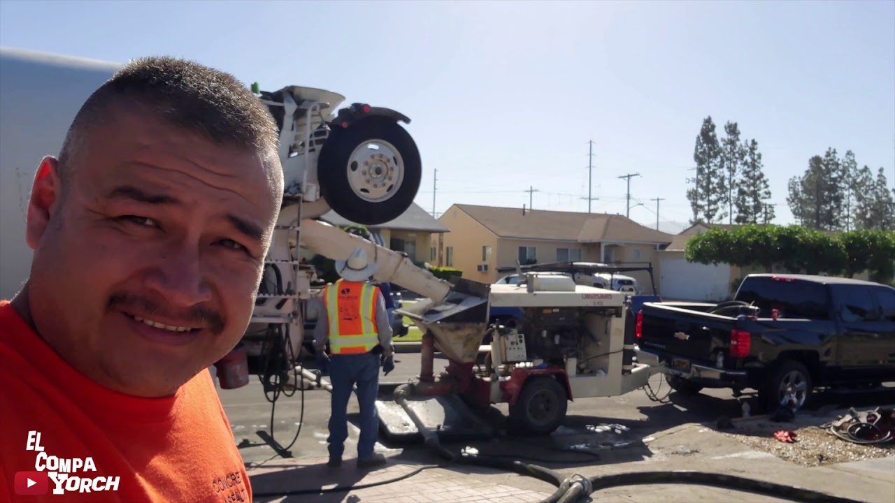 Así se hace un piso de cemento en Los Ángeles California