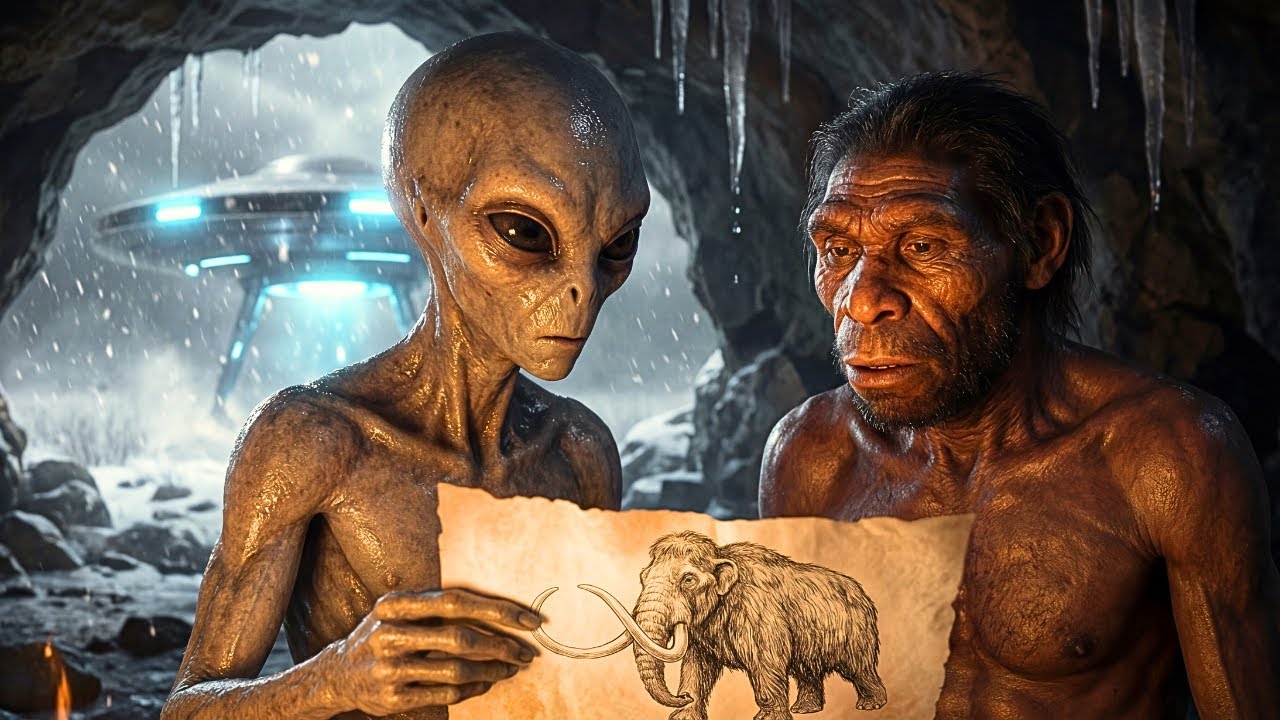 ICE AGE MYSTERY Uncovered When an ALIEN and a HOMINID Follow the MAMMOTH SIGNS