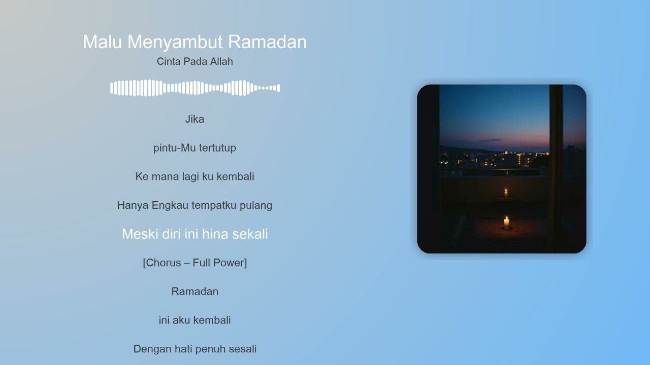 Malu Menyambut Ramadan