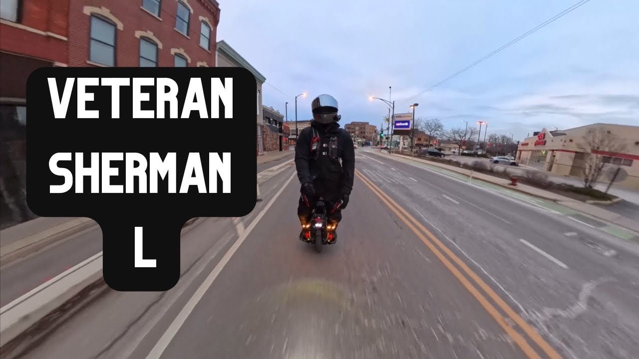 Veteran Sherman L, winter ride raw footage
