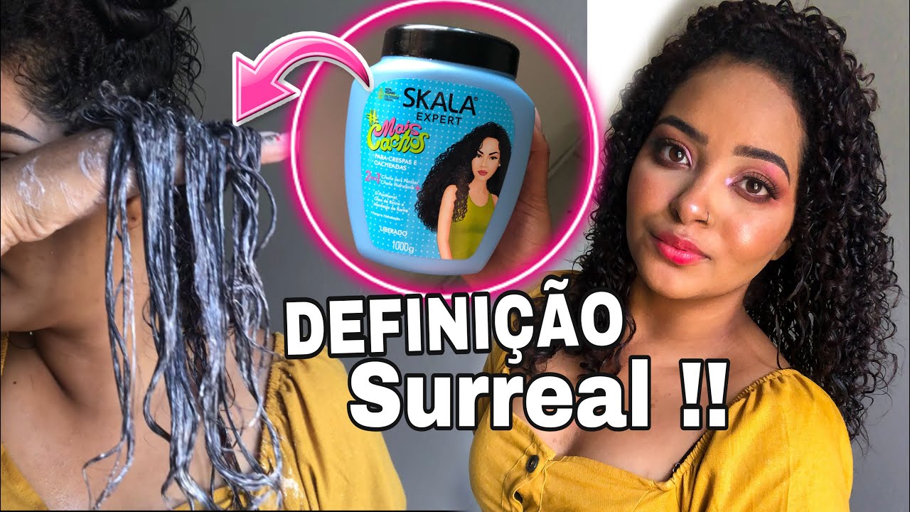 ARRISQUEI E TESTEI O CREME SKALA MAIS CACHOS NA *Transição Capilar * 😱