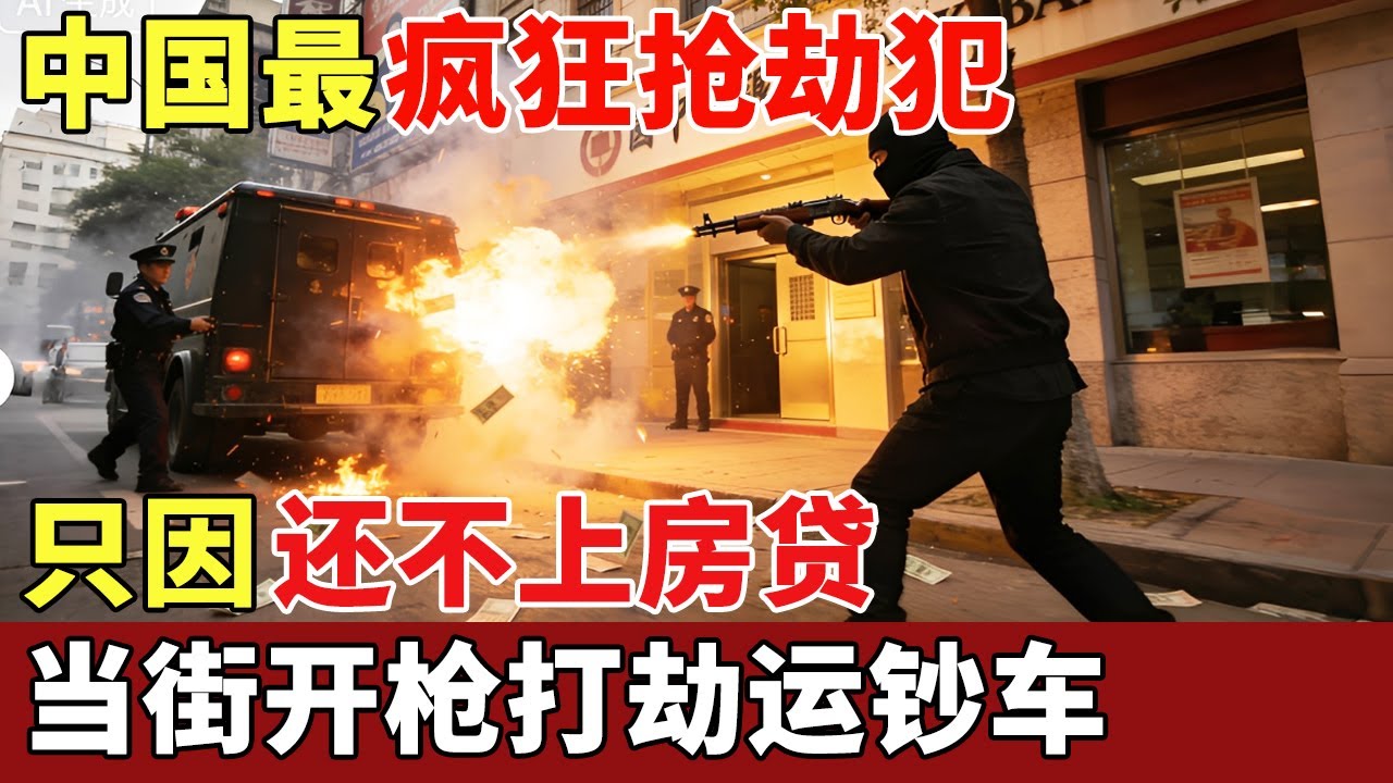 只因还不上房贷，就让丈夫去抢银行！中国最疯狂抢劫犯，当街开枪打劫运钞车，一人扛走百万现金【民间大案】