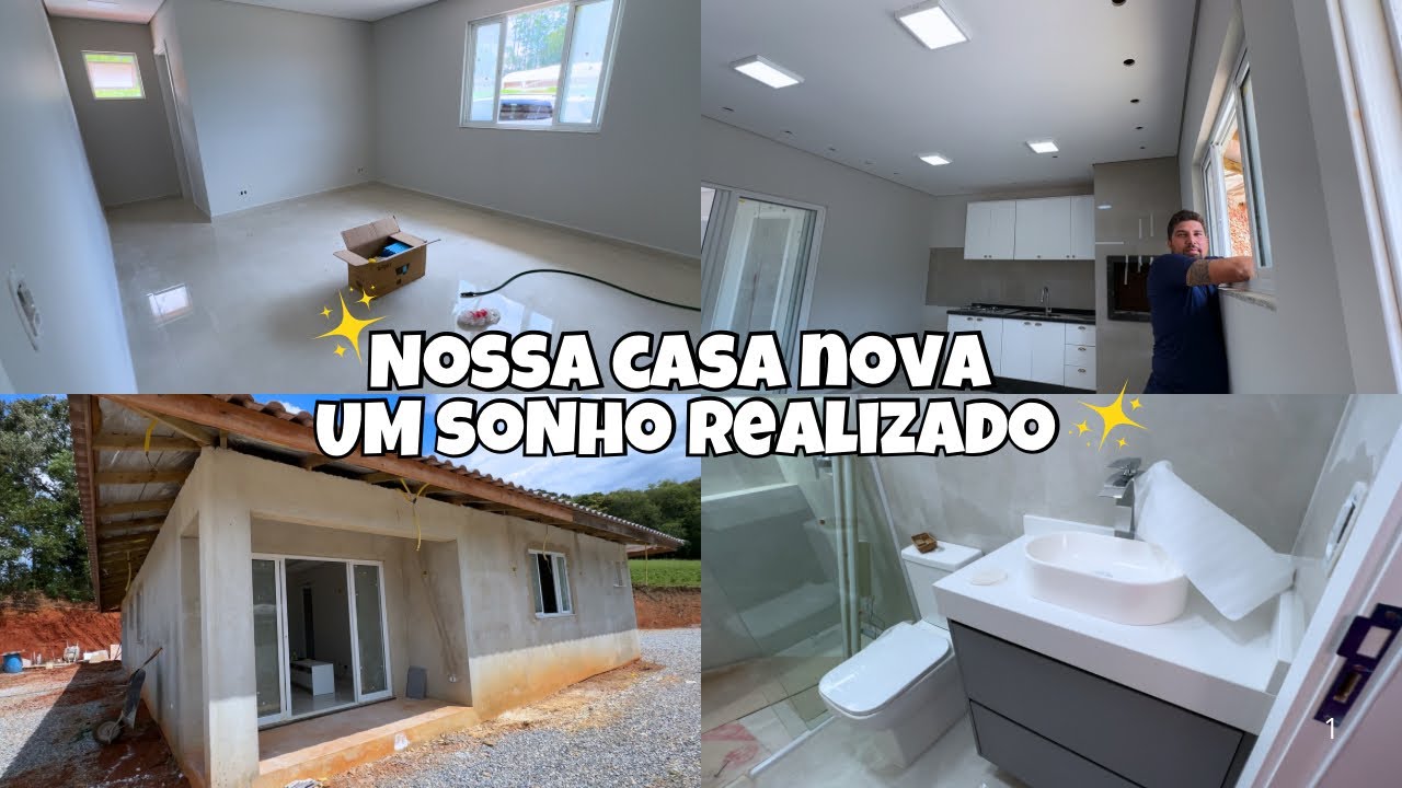 TOUR PELA CASA NOVA VAZIA 🏡 PARTE INTERNA PRATICAMENTE FINALIZADA ✨