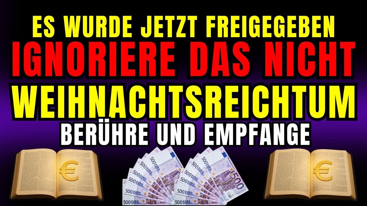 🙏💶GOTT SENDET DIR EIN WEIHNACHTSGESCHENK: GELD, UM DEINE FINANZEN ZU RETTEN! IGNORIERE ES NICHT!