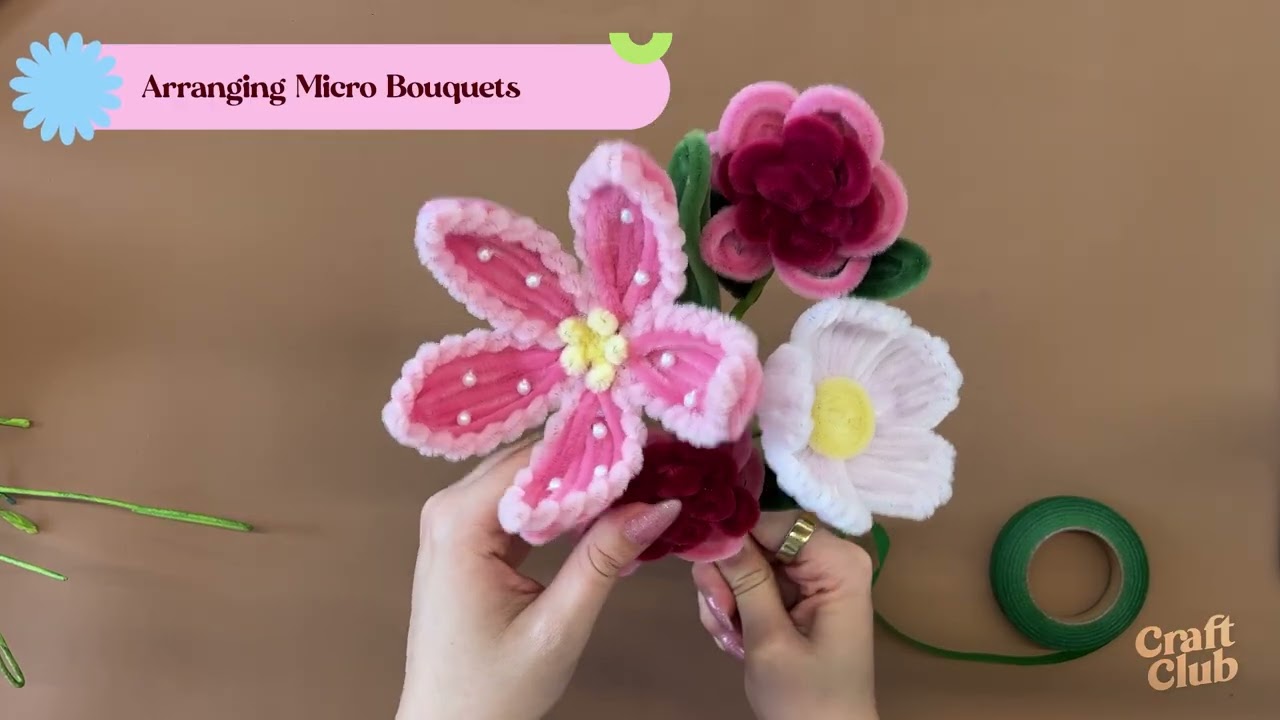 Arranging Your Pipe Cleaner Bouquet