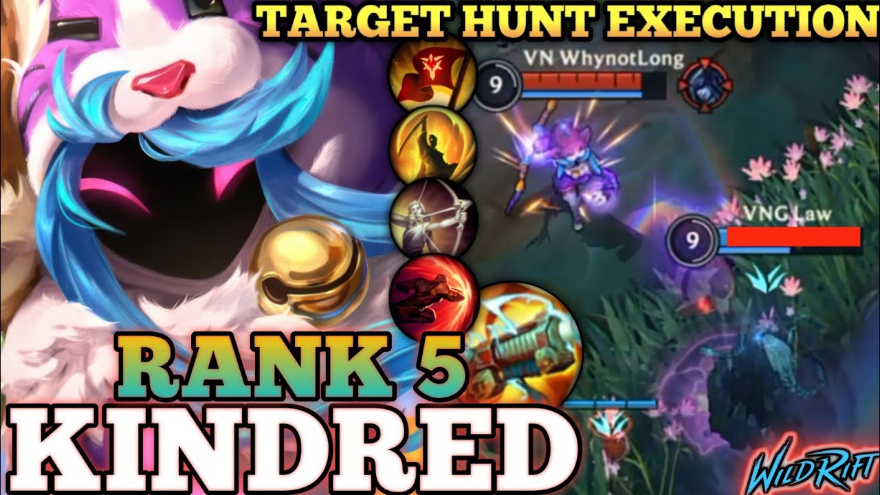 KINDRED TARGET LOCK EXECUTION! OP META BUILD - TOP 5 GLOBAL KINDRED BY VN WhynotLong - WILD RIFT