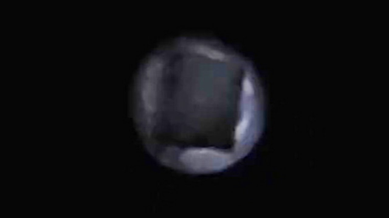 Cube Inside of Transparent Sphere UFO - stabilized