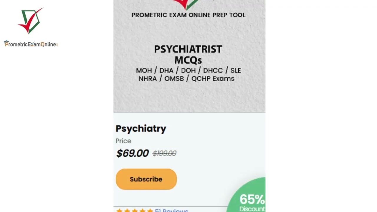 Prometric Psychiatry MCQs