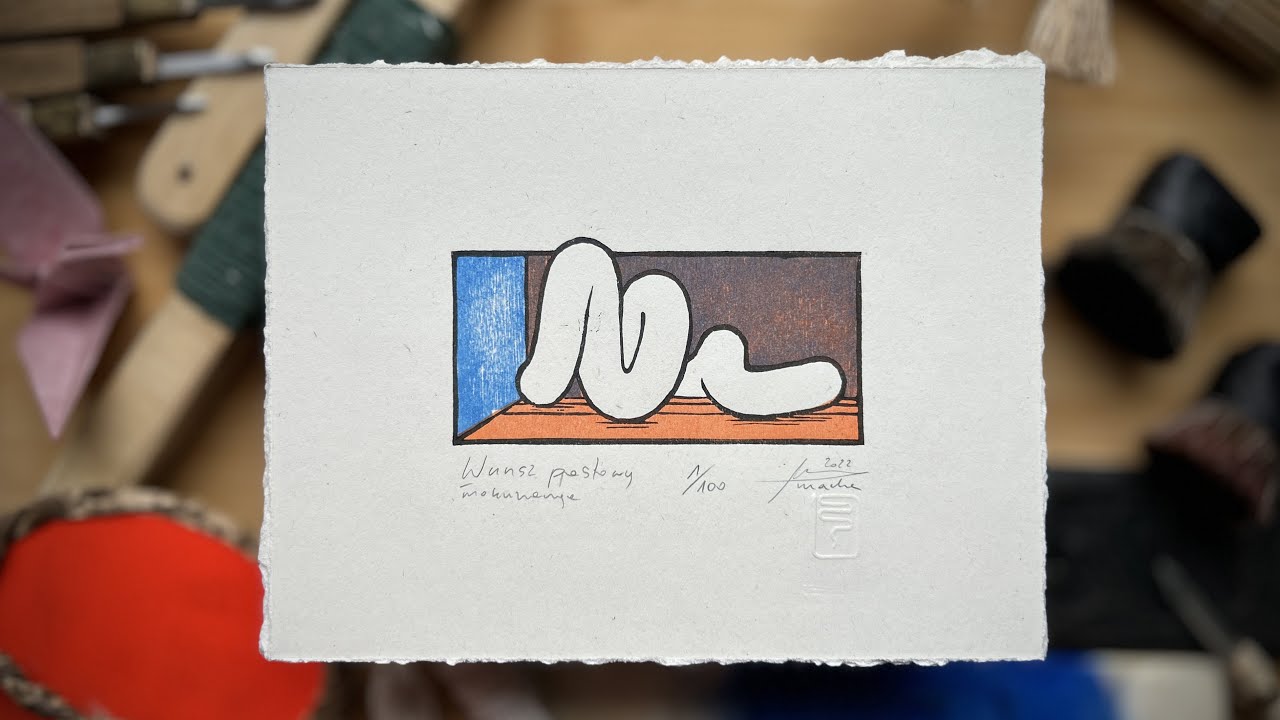 Wunsz pastowy – mokyhanga print