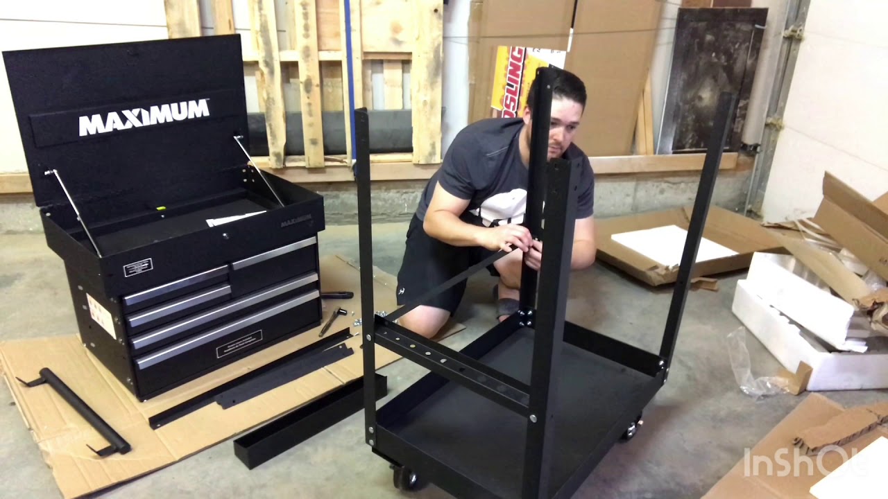 Canadian Tire MAXIMUM 5-Drawer Mechanics Cart Unboxing