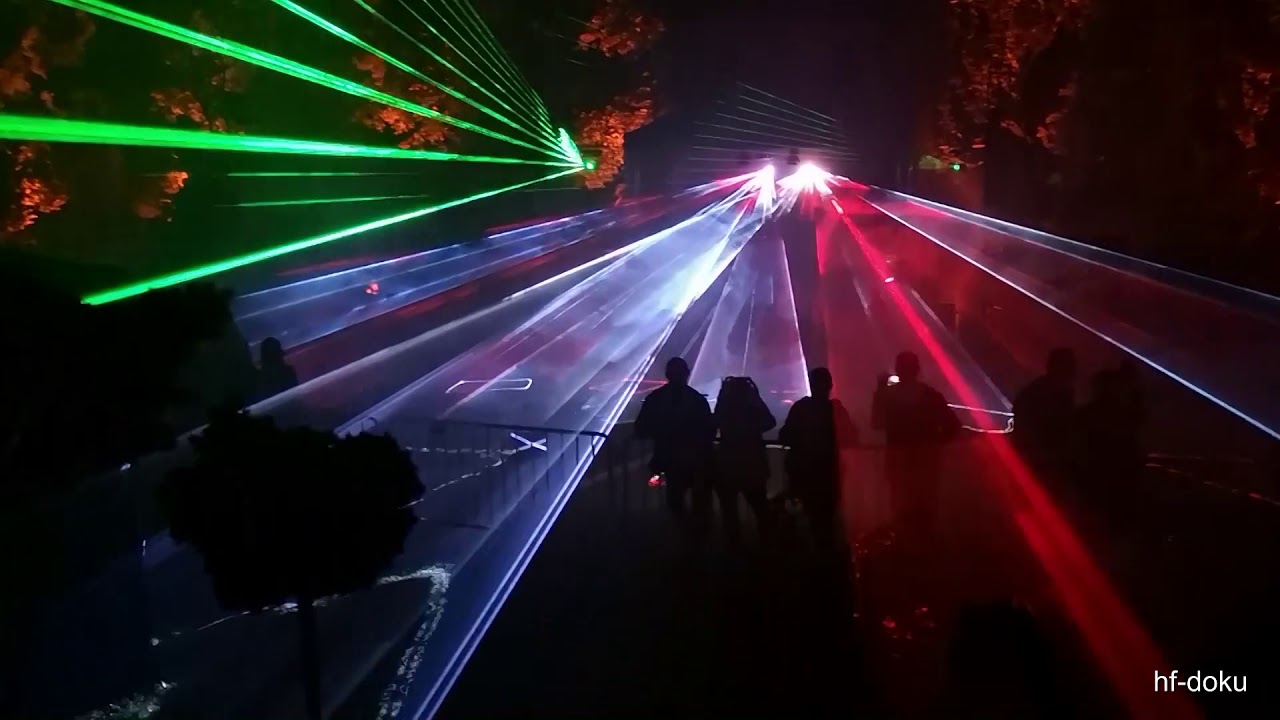 Lasershow zum Lichterfest im Mammutgarten Prietitz am 12.09.2020