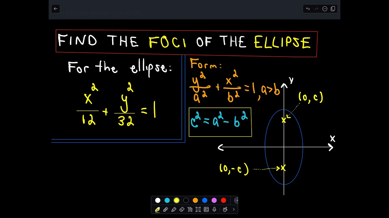 ❖ Conic Sections , Ellipse : Find the Foci of an Ellipse ❖