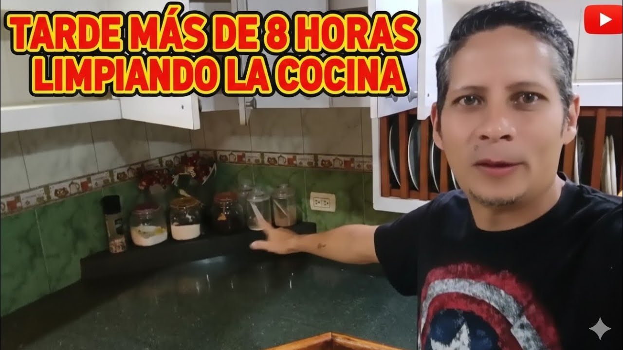 Tarde Más de 8 horas limpiando 🫧🧹 la cocina 🍳🔪. Acompáñame. 🫧🧹🔪🍳😆😅 #limpiaconmigo 